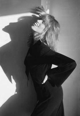 Carly Simon black and white poster