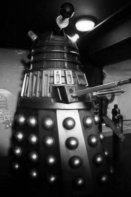Dalek black and white poster