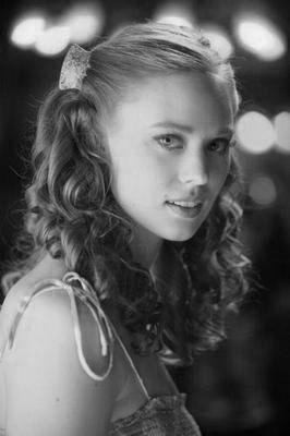 Deborah Ann Woll black and white poster