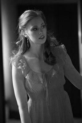 Deborah Ann Woll black and white poster