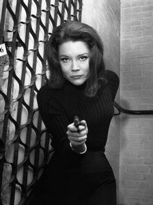 Diana Rigg black and white poster