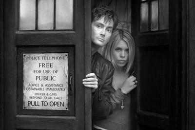 DR. WHO black and white poster