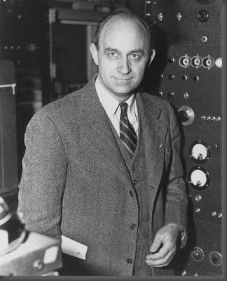 Enrico Fermi black and white poster