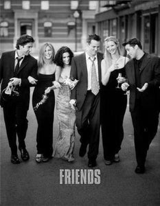 Friends black and white poster