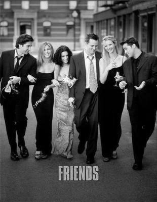 Friends Black and White Metal Poster Choose Style The Poster Depot