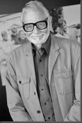 George Romero Poster Black and White Mini Poster 11"x17"