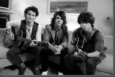 Jonas Brothers black and white poster