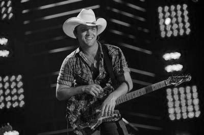 Justin Moore black and white poster