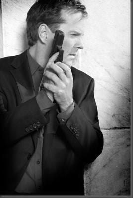 Kiefer Sutherland Poster Black and White Mini Poster 11"x17"