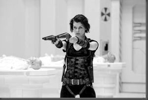 Milla Jovovich Poster Black and White Mini Poster 11"x17"