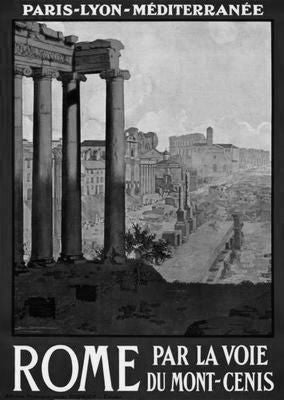 Rome Travel Poster Black and White Mini Poster 11"x17"