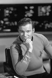 William Shatner black and white poster