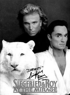 Siegfried And Roy black and white poster