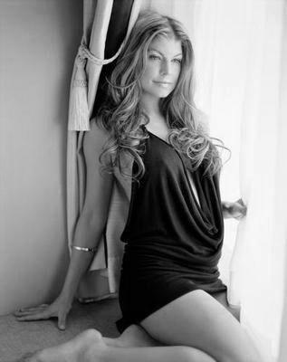 Stacy Ferguson black and white poster