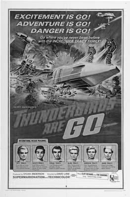 Thunderbirds Are Go black and white poster