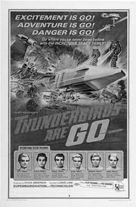 Thunderbirds Are Go black and white poster