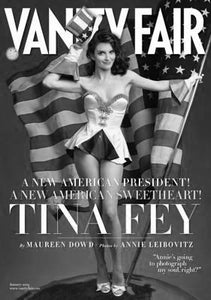Tina Fey black and white poster