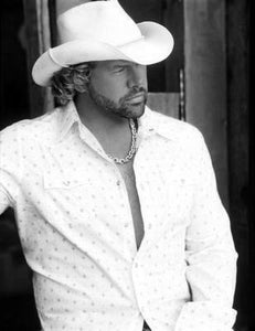 Toby Keith black and white poster