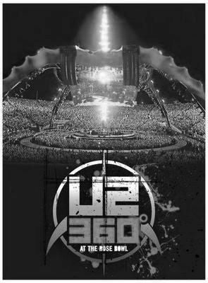 U2 black and white poster