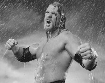 Wwe Triple H Poster Black and White Mini Poster 11