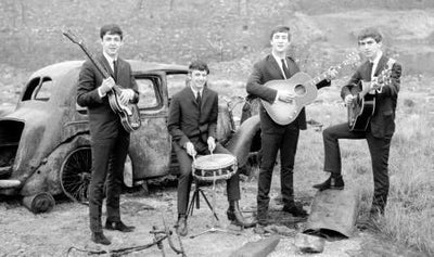 Beatles Black and White Metal Poster Choose Style The Poster Depot