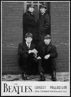 Beatles The black and white poster