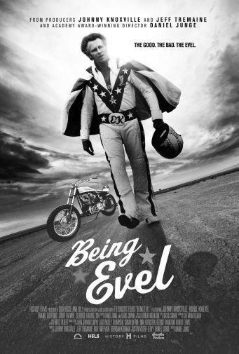 Being Evel black and white poster