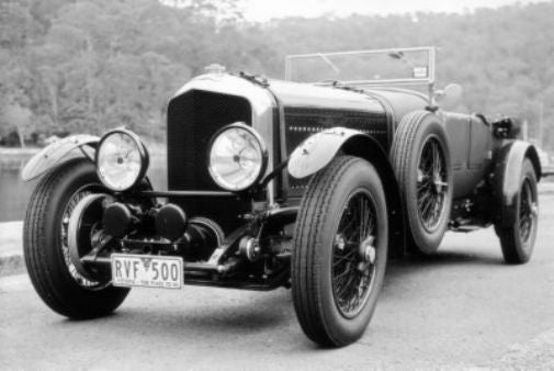 Bentley 1929 black and white poster