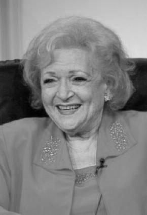 Betty White black and white poster