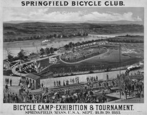 Bicycle Camp 1883 Poster Black and White Mini Poster 11"x17"
