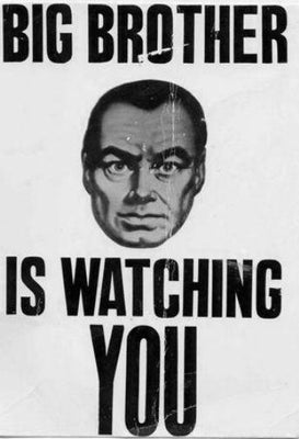 Big Brother Watching Poster Black and White Poster On Sale United States