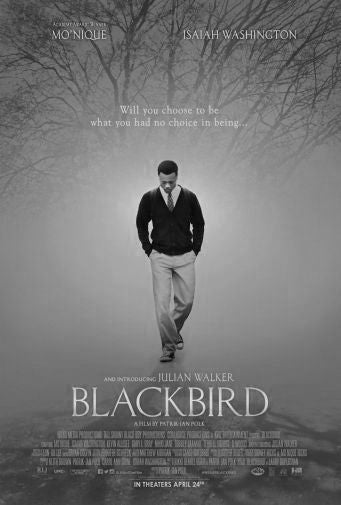 Blackbird Black and White Poster 24