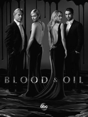 Blood And Oil black and white poster