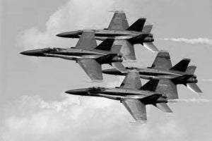 Blue Angels Poster Black and White Mini Poster 11"x17"