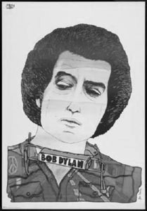 Bob Dylan black and white poster