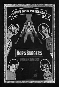 Bobs Burgers Poster Black and White Mini Poster 11"x17"