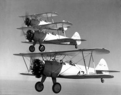 Boeing Stearman Poster Black and White Poster On Sale United States