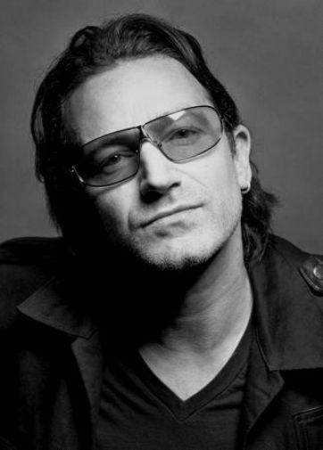 Bono black and white poster