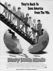 Brady Bunch black and white poster