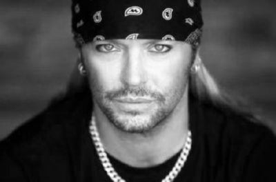 Bret Michaels black and white poster