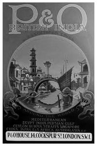 India British India England Poster Black and White Mini Poster 11"x17"