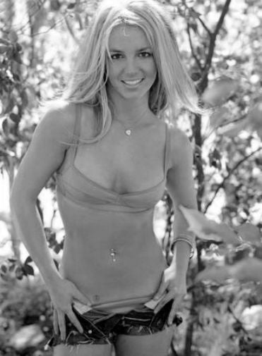 Britney Spears Poster Black and White Mini Poster 11