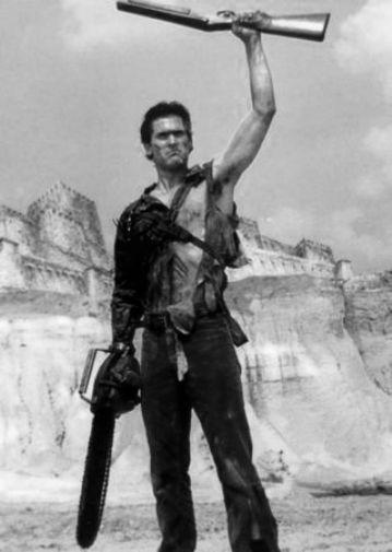 Bruce Campbell black and white poster