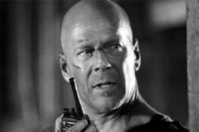 Bruce Willis Poster Black and White Poster On Sale United States