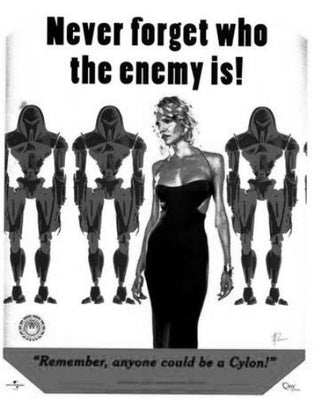 Battlestar Galactica poster Black and White poster for sale cheap United States USA