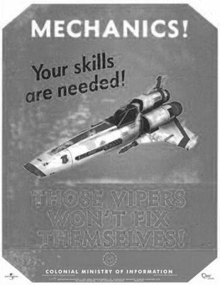 Battlestar Galactica Poster Black and White Poster On Sale United States