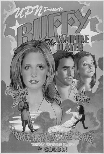 Buffy The Musical black and white poster