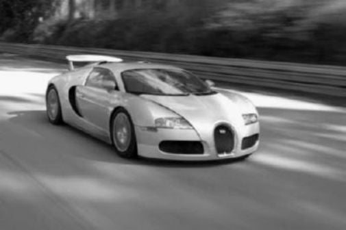 Bugatti Veyron black and white poster