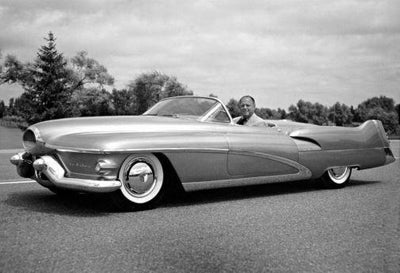 Buick Motorama Le Sabre black and white poster