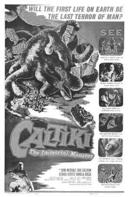 Caltiki black and white poster
